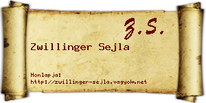 Zwillinger Sejla névjegykártya